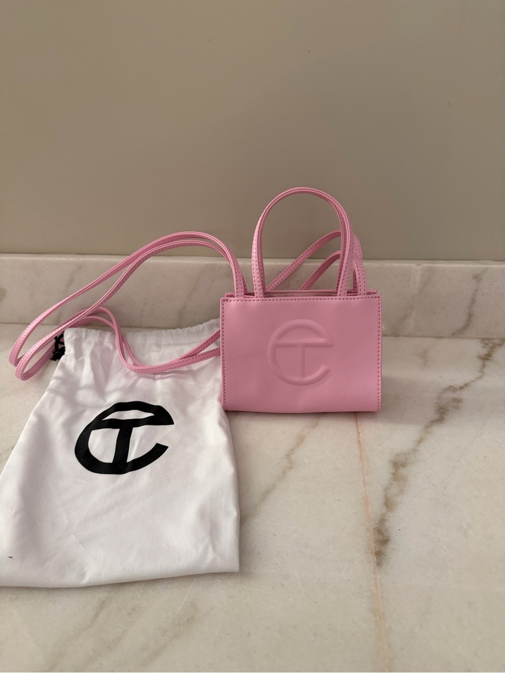 Telfar Pink Mini Shopping Bag Crossbody